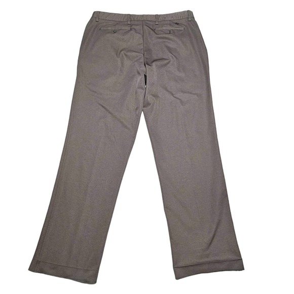 Footjoy Pants Mens Sz‎ 38 Taupe Flat Front Stretch Performance Straight Unhemmed - Picture 2 of 11